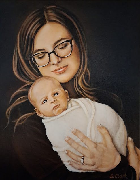 Acrylic on Canvas Portraits Sandy Clark Artist